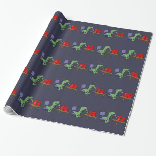 Den roliga T-rex dinosauren på skinka radiosände Presentpapper