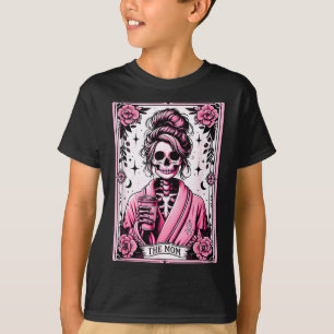 Den roliga tarotkortet för mamman kvinna skelett m t shirt