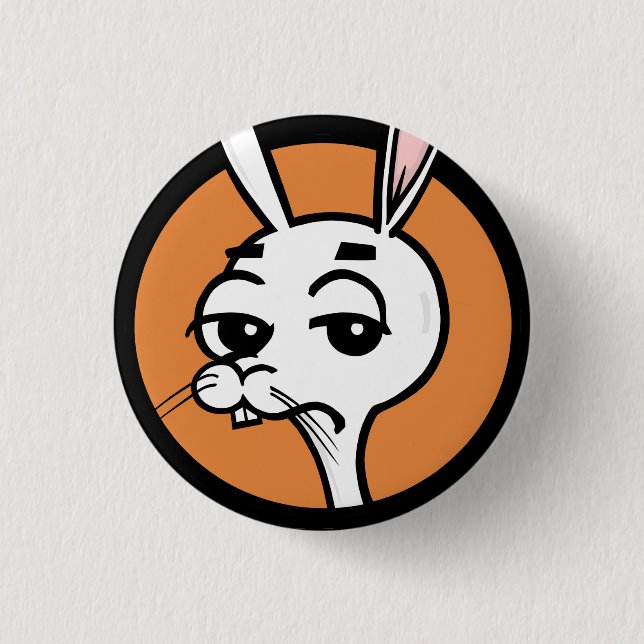 DEN ROLIGA TECKNADKANINRUNDAN KNÄPPAS KNAPP (Framsida)