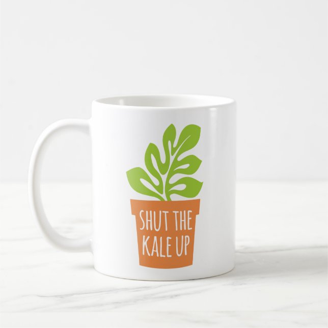 Den roliga trädgårdarbeteaste vitsen stängde upp kaffemugg (Vänster)