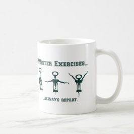 Den roliga vintern övar kaffemugg