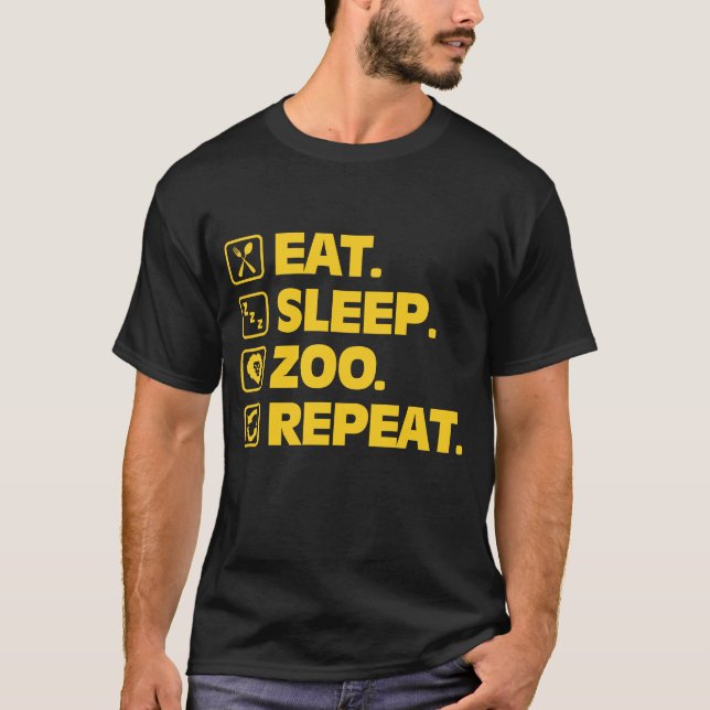 Den roliga Zookeepergåvan äter djur för T Shirt (Framsida)