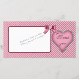 Den romantiska hjärtadesignen/tackar dig tack kort