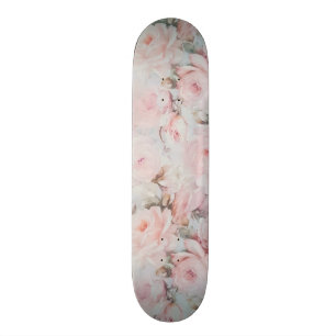 Den romantiska pastellfärgade rosa krickaelegante skateboard bräda 20,5 cm