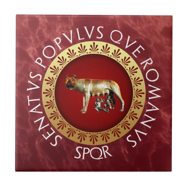 Den romerska Capitoline vargen Kakelplatta (Framsidan)