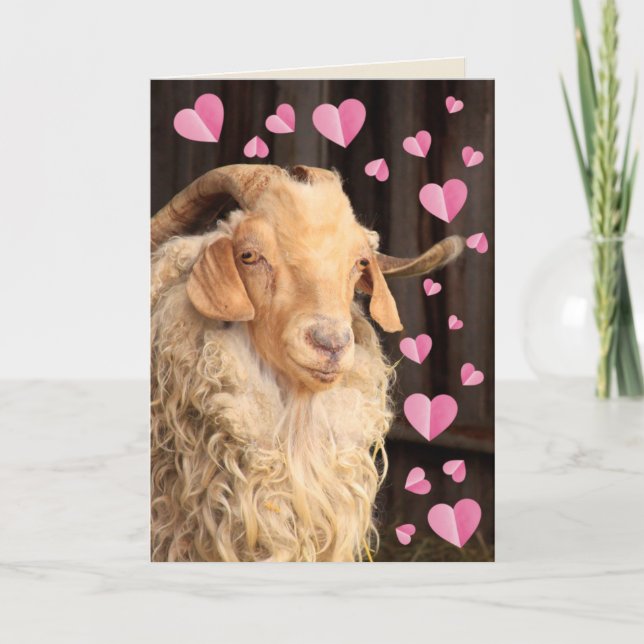Den romerska Goat Valentindagen Helgkort (Framsida)