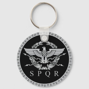 Den romerska väldeemblemen knäppas Keychain. Nyckelring