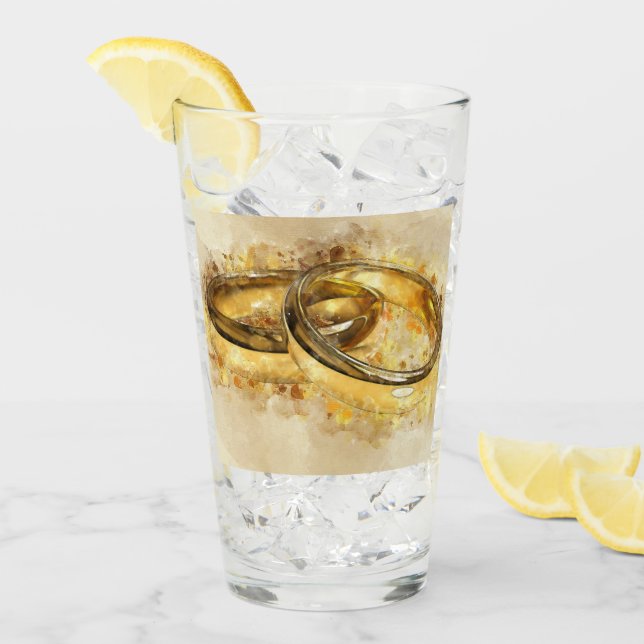 Den romska destinationen Bröllop Ring Kärlek, Ring Glaskopp (Framsida Ice)