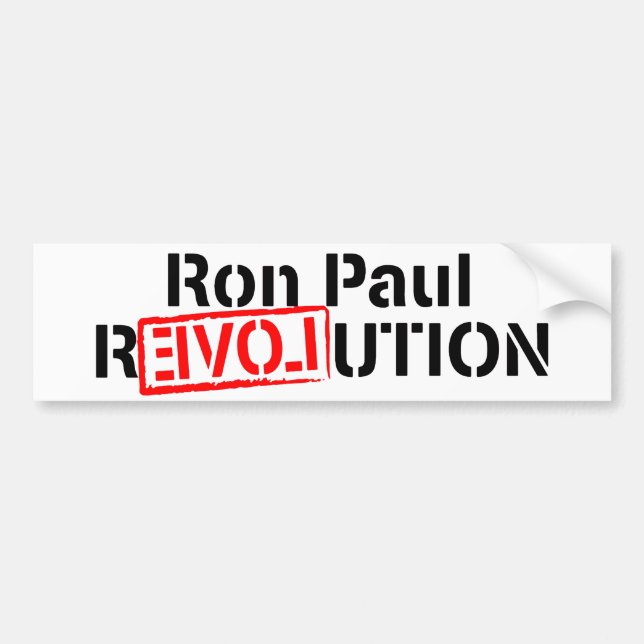 Den Ron Paul revolutionen fortsätter Bildekal (Framsidan)