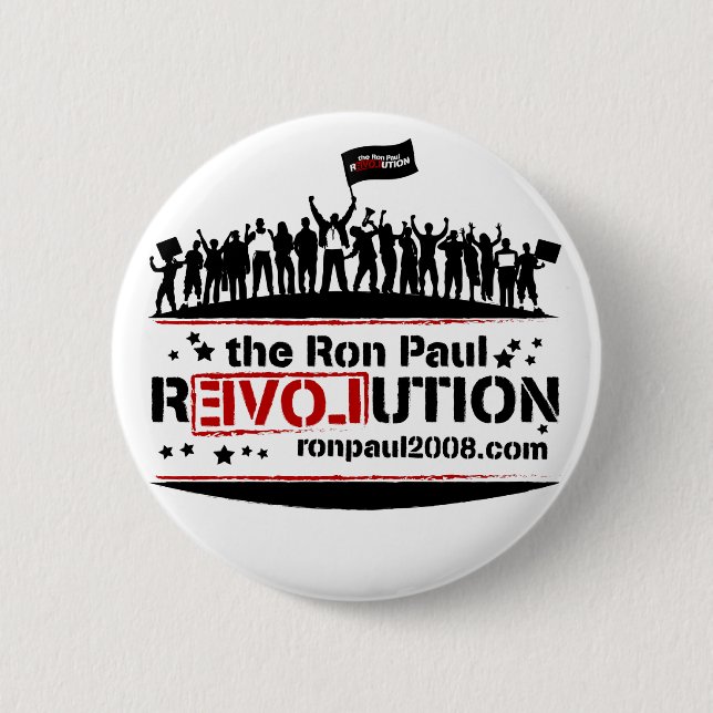 Den Ron Paul revolutionen knäppas Knapp (Framsida)