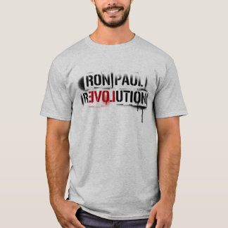 Den Ron Paul revolutionen stencilerar grafitti Tee