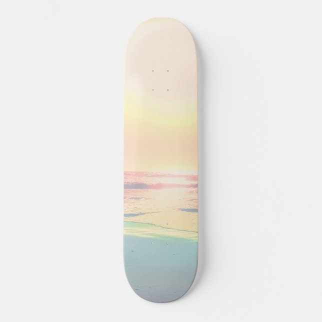 Den ropiska Sol-sjön - färgfull sommar Mini Skateboard Bräda 18,5 Cm (Framsida)