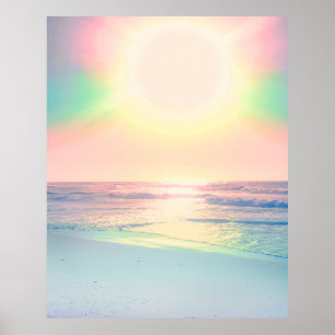 Den ropiska Sol-sjön - färgfull sommar Poster