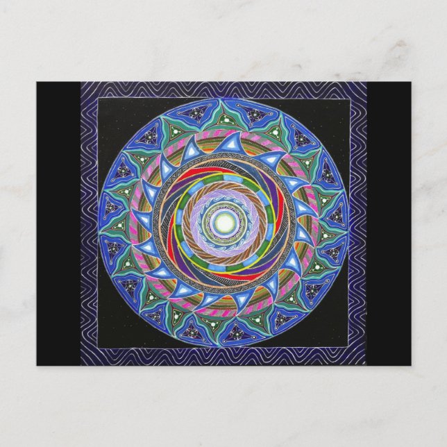 Den röra sig i spiral virveln (vykortet) vykort (Framsida)