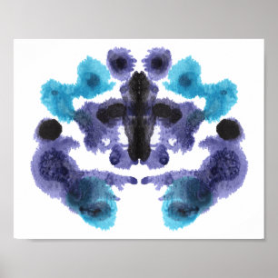 Den Rorschach inkbloten testar rolig konst Poster
