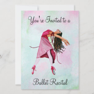 Den rosa ballerinan inbjudningar