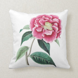 Den rosa blommigten dämpar kudde