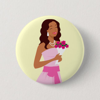 Den rosa bröllopkappan knäppas knapp