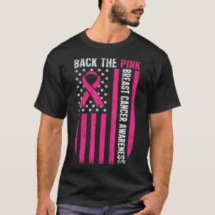 Den rosa bröstcancermedvetenhet Usa Flagga Rosa Ba T Shirt