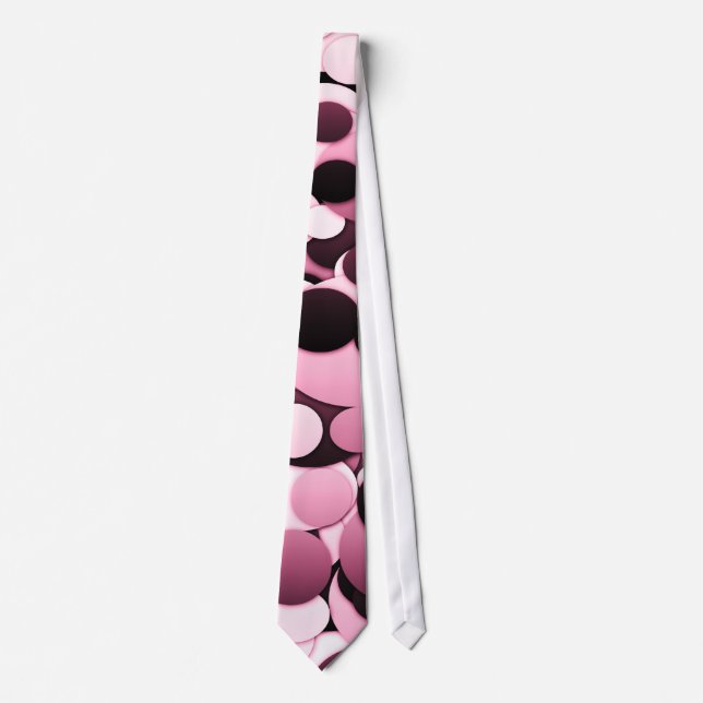 Den rosa- & burgundy polkaen pricker ties slips (Framsida)