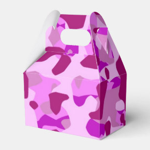 Den rosa Camo Camoflauge födelsedagsfestfavören Presentaskar