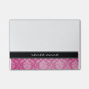 Den rosa damastsvartpersonligen Postar-it® notera Post-it Block