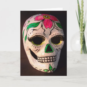 Den rosa Dogwoodday of the dead maskerar kortet Kort