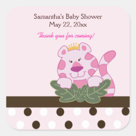 Den rosa drottningen av djungeln KVADRERAR Fyrkantigt Klistermärke