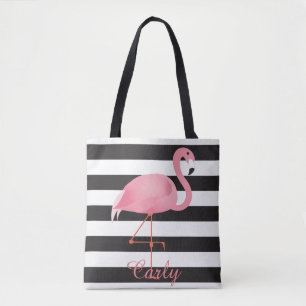 Den rosa flamingoblöjan hänger lös tygkasse