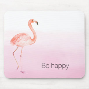 Den rosa flamingoen är lycklig musmatta