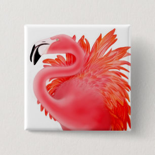 Den rosa flamingoen klämmer fast knapp