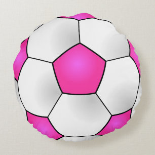 Den rosa fotbollbollrundan kudder rund kudde