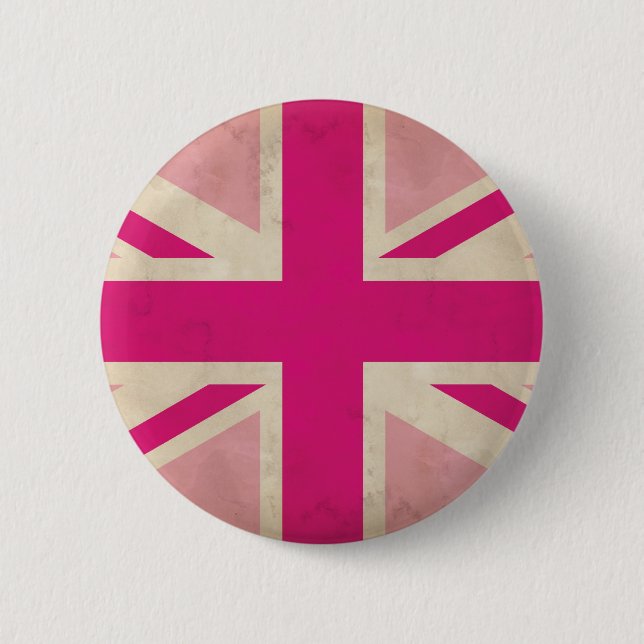 Den rosa gammala fackliga jacken knäppas emblem knapp (Framsida)