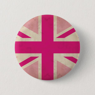 Den rosa gammala fackliga jacken knäppas emblem knapp