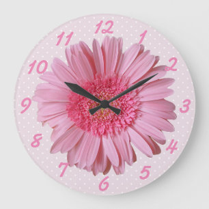 Den rosa Gerber daisyväggen tar tid på Stor Klocka