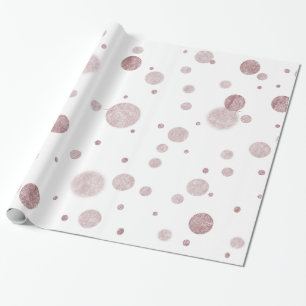 Den rosa Glam Bokeh konfettin pricker Presentpapper