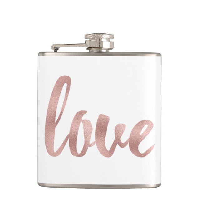 Den rosa guld- kärlekflaskan, omkullkastar fickplunta (Framsidan)