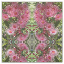 Den rosa Gumnut eucalyptusen blommar den Tyg