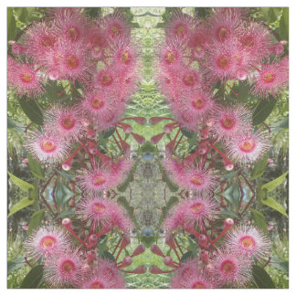 Den rosa Gumnut eucalyptusen blommar den Tyg