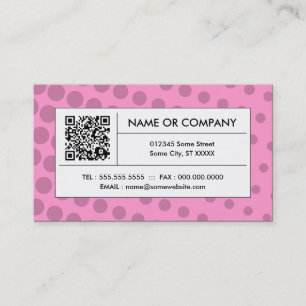 den rosa halvtonen QR kodifierar Visitkort