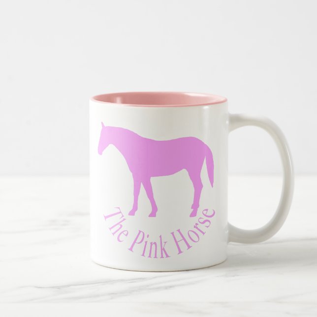 Den rosa hästen Två-Tonad mugg (Höger)
