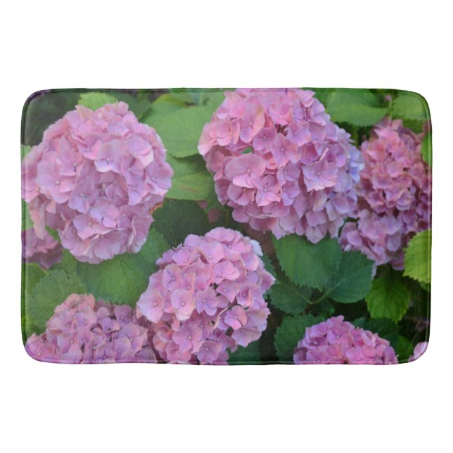 Den rosa Hortensia-hortensiabuskén  Badrumsmatta (Framsidan)