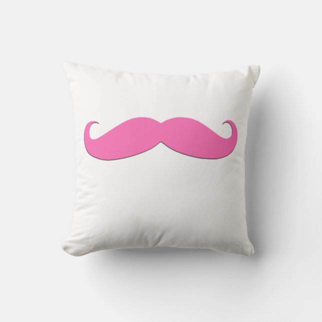 Den rosa humorn för MoustachesvartMoustache gifta Kudde (Framsida)
