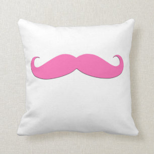 Den rosa humorn för MoustachesvartMoustache gifta Kudde