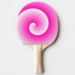 Den rosa klubban virvlar runt pingen Pong paddlar Pingisracket