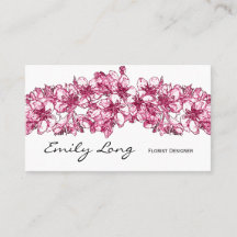 Den rosa körsbärsröda blommarordningen skissar