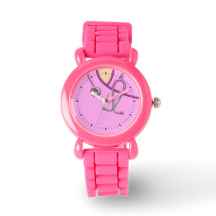 Den rosa läkarundersökningen skurar armbandsur