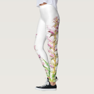 Den rosa lilan uthärdar breechblommigtdamasker leggings