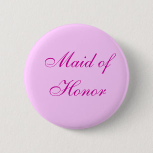 Den rosa maid of honor knäppas knapp