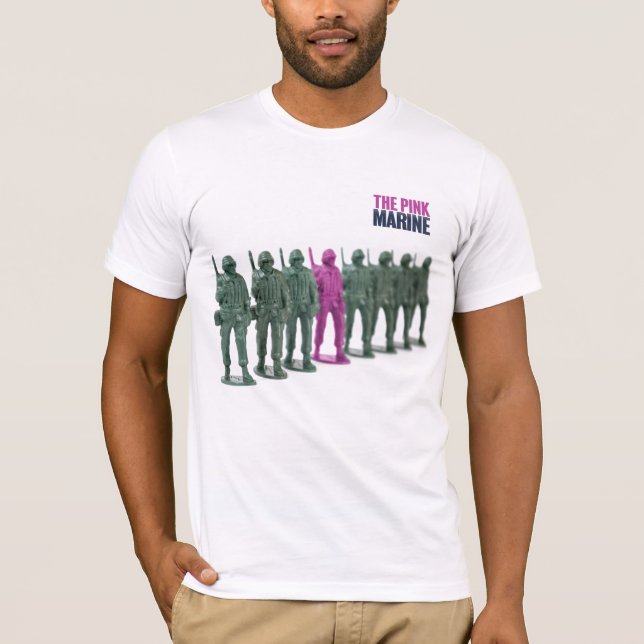 Den rosa marin- T-tröja T Shirt (Framsida)